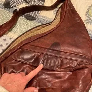 Norm Thompson Brown Leather Sling Shoulder Bag Converts to a Backpack with a Zip il_fullxfull.6725424216_ftat.jpg main image 4